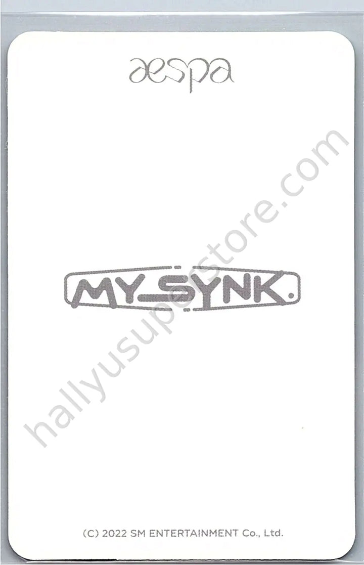 aespa - Karina - aespa - Karina - MY SYNK Fanmeeting Event merch photocard fortune card scratch card