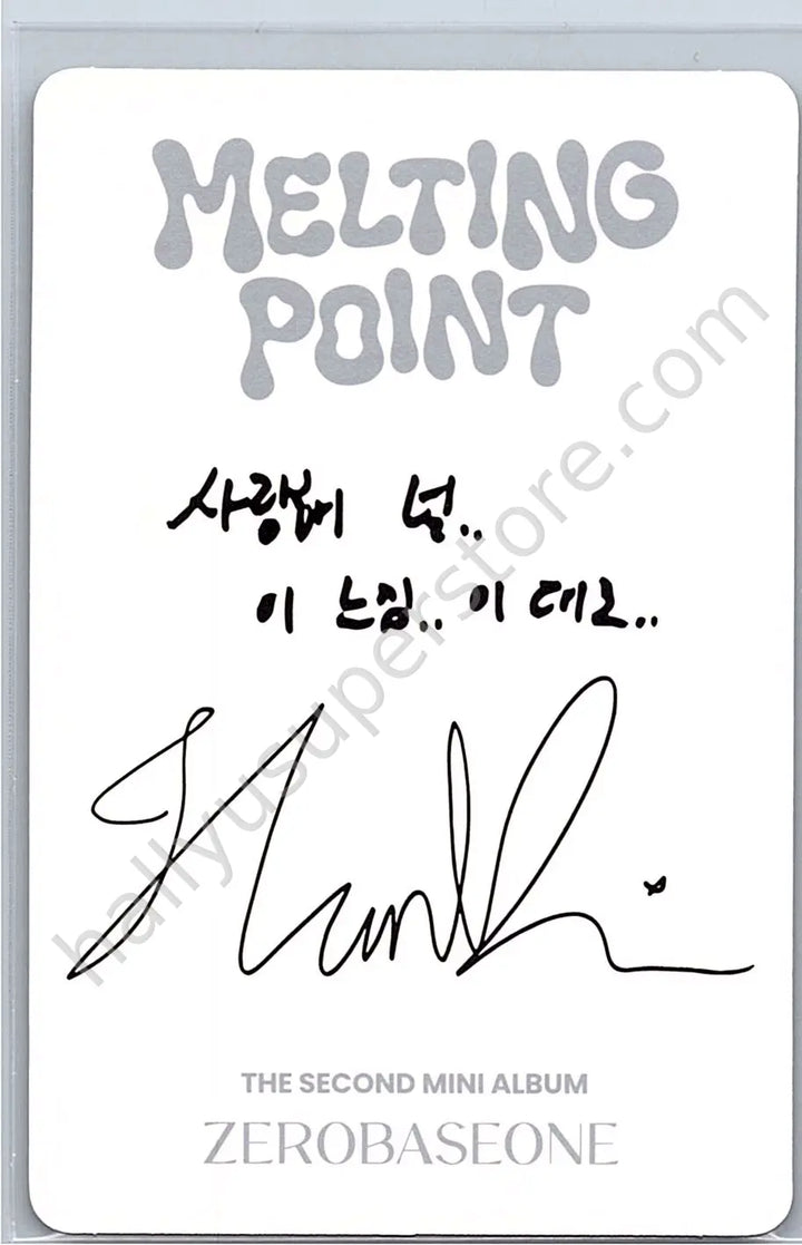 ZEROBASEONE - Hanbin - Melting Point A version album photocard digipack version