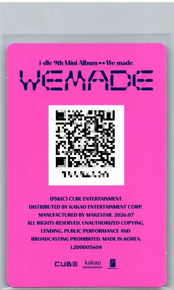 I-DLE "We made" - Official Photocard (POCAALBUM Ver.) [26.07.07]