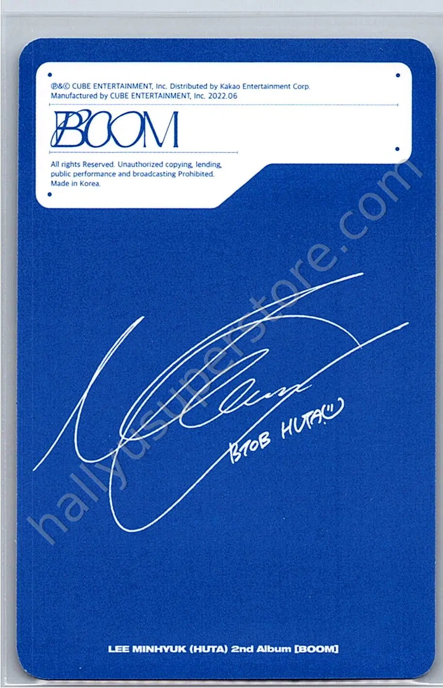 BTOB - Minhyuk - BTOB - Minhyuk - BOOM (Minhyuk Solo) Album album photocard