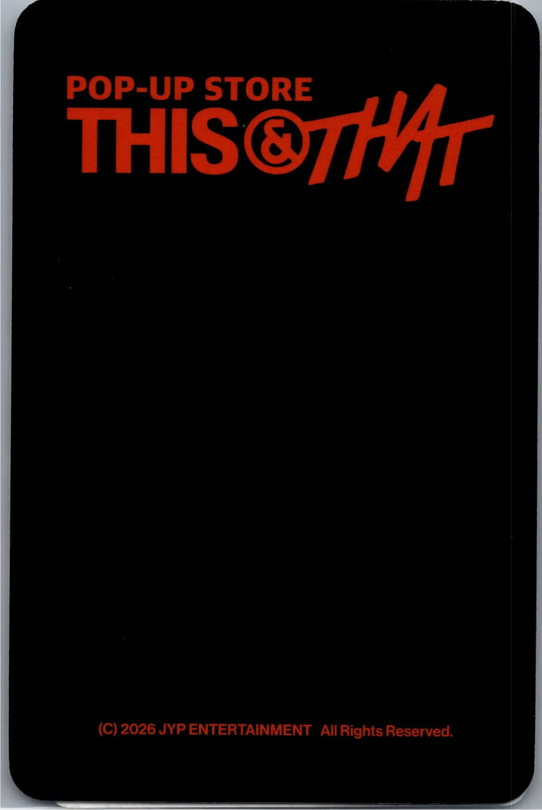 Stray Kids "THIS &amp; THAT" - POP-UP Store Offciail MD Event Photocard [26.08.10]