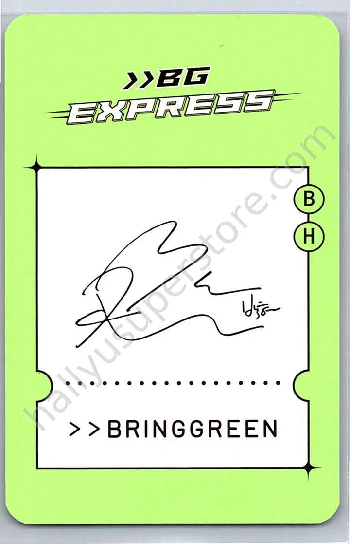 EXO - Baekhyun - BRING GREEN × BAEKHYUN  Event brand collaboration bring green purchase benefit photocard event