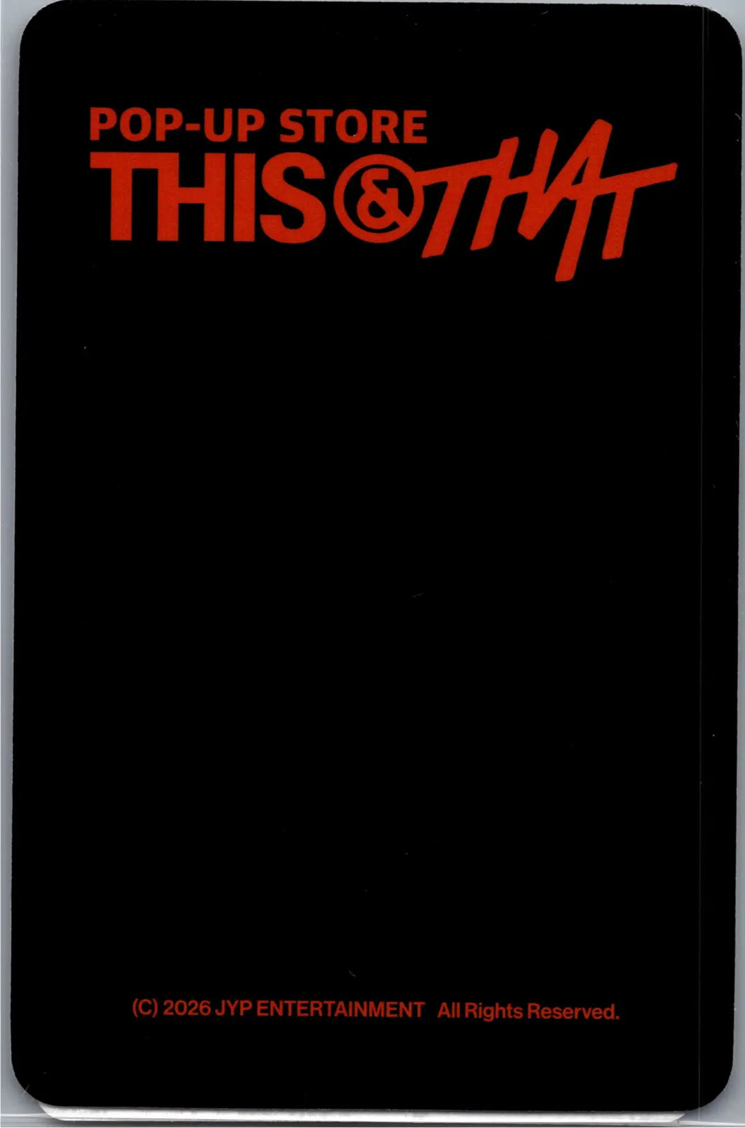Stray Kids "THIS &amp; THAT" - POP-UP Store Offciail MD Event Photocard [26.08.10]