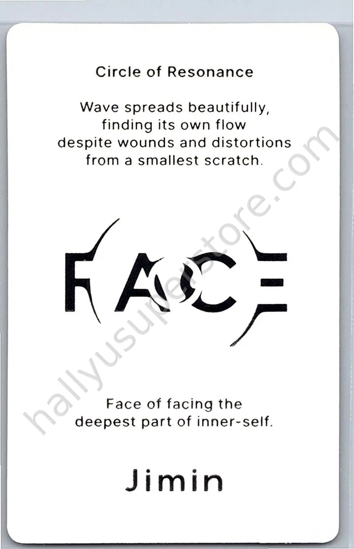 BTS - Jimin - BTS - Jimin - Face Album album photocard undefinable face ver.