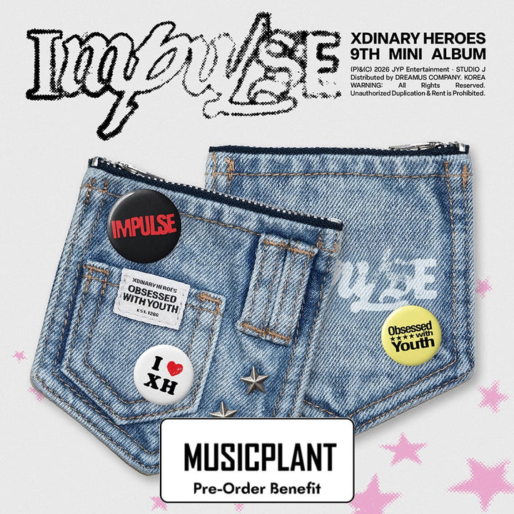 [Pre-Order] Xdinary Heroes - 9th Mini Album [IMPULSE] (DENIM POUCH Ver.) + Pre-Order Benefit (Choose Version)