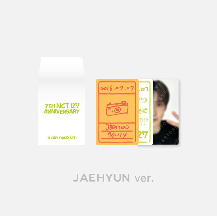 NCT 127 - "7th Anniversary Glow-In-The-Dark" Official Lucky Card Set - HALLYUSUPERSTORE