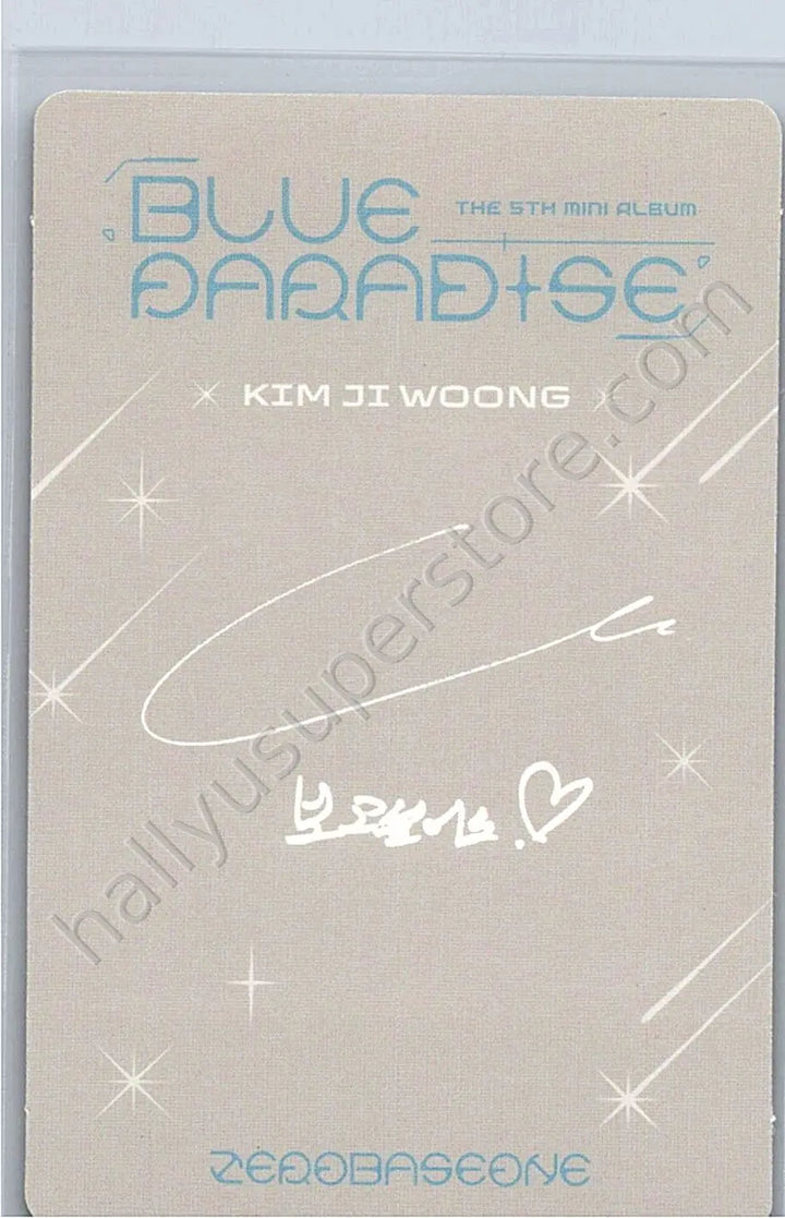 ZEROBASEONE - Jiwoong - Blue Paradise album photocard hide version