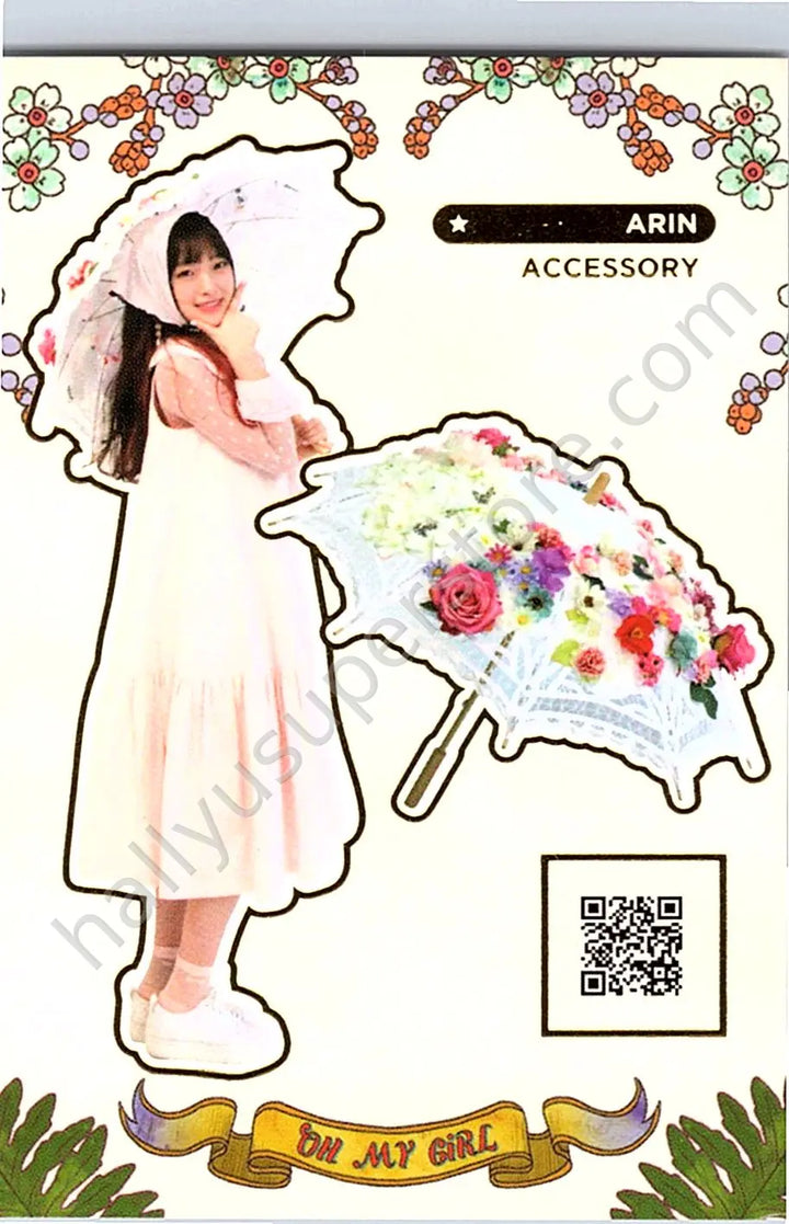 OH MY GIRL - Arin - Coloring Book album photocard double-sided qr card