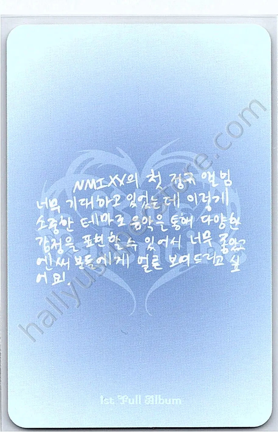NMIXX - Lily - Blue Valentine album photocard blue version