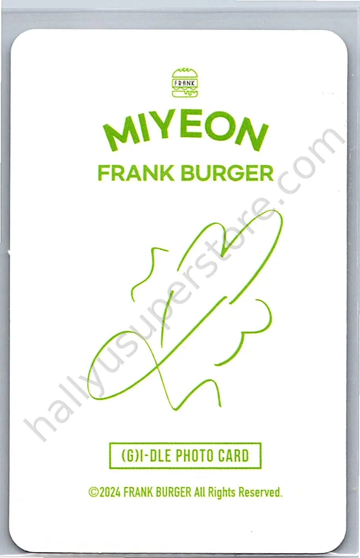 i-dle - Miyeon - i-dle - Miyeon - Frank Burger x (G)I-DLE Other brand collaboration photocard set