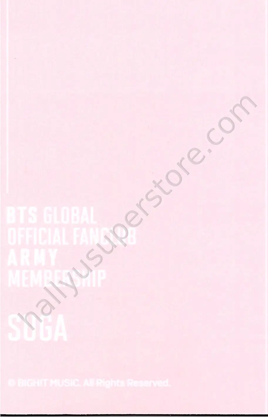 BTS - SUGA - 10th ARMY Membership Kit membership photocard set