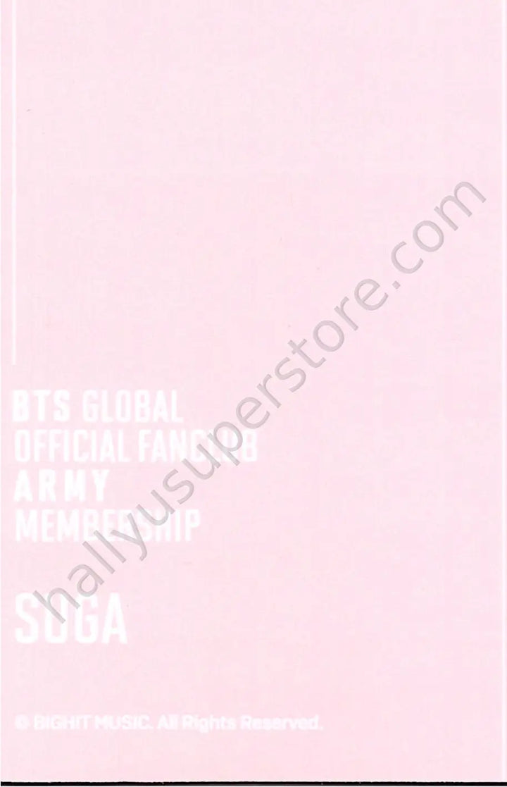 BTS - SUGA - 10th ARMY Membership Kit membership photocard set
