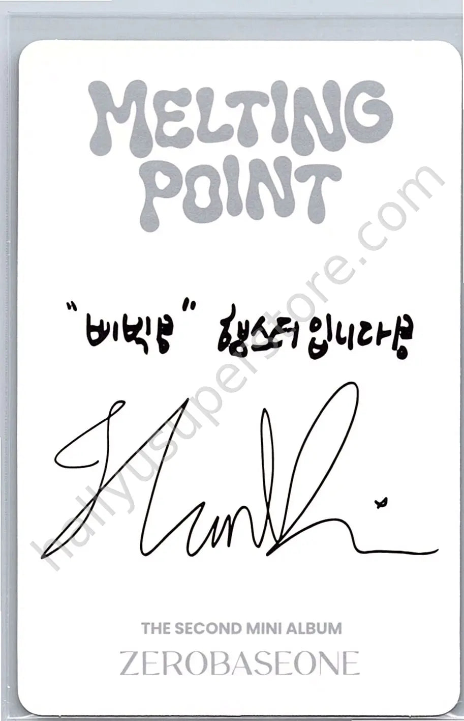 ZEROBASEONE - Hanbin - Melting Point album photocard B version digipack version