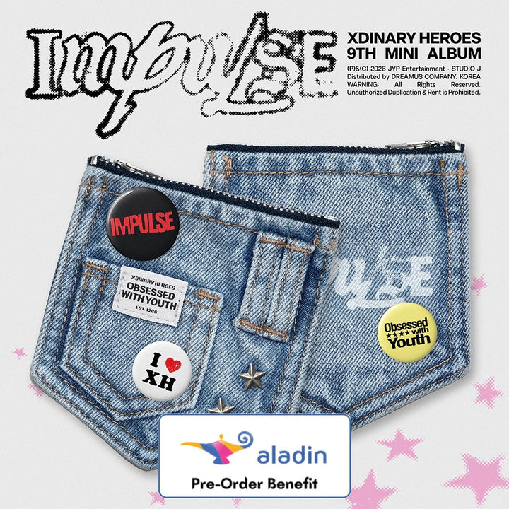 [Pre-Order] Xdinary Heroes - 9th Mini Album [IMPULSE] (DENIM POUCH Ver.) + Pre-Order Benefit (Choose Version)