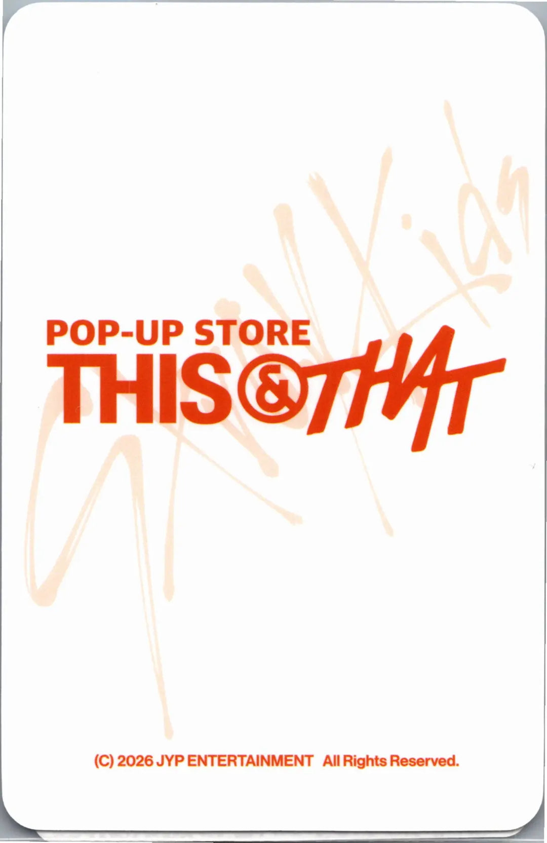 Stray Kids "THIS &amp; THAT" - Soundwave POP-UP Store Lucky Draw Event Photocard [26.08.10]