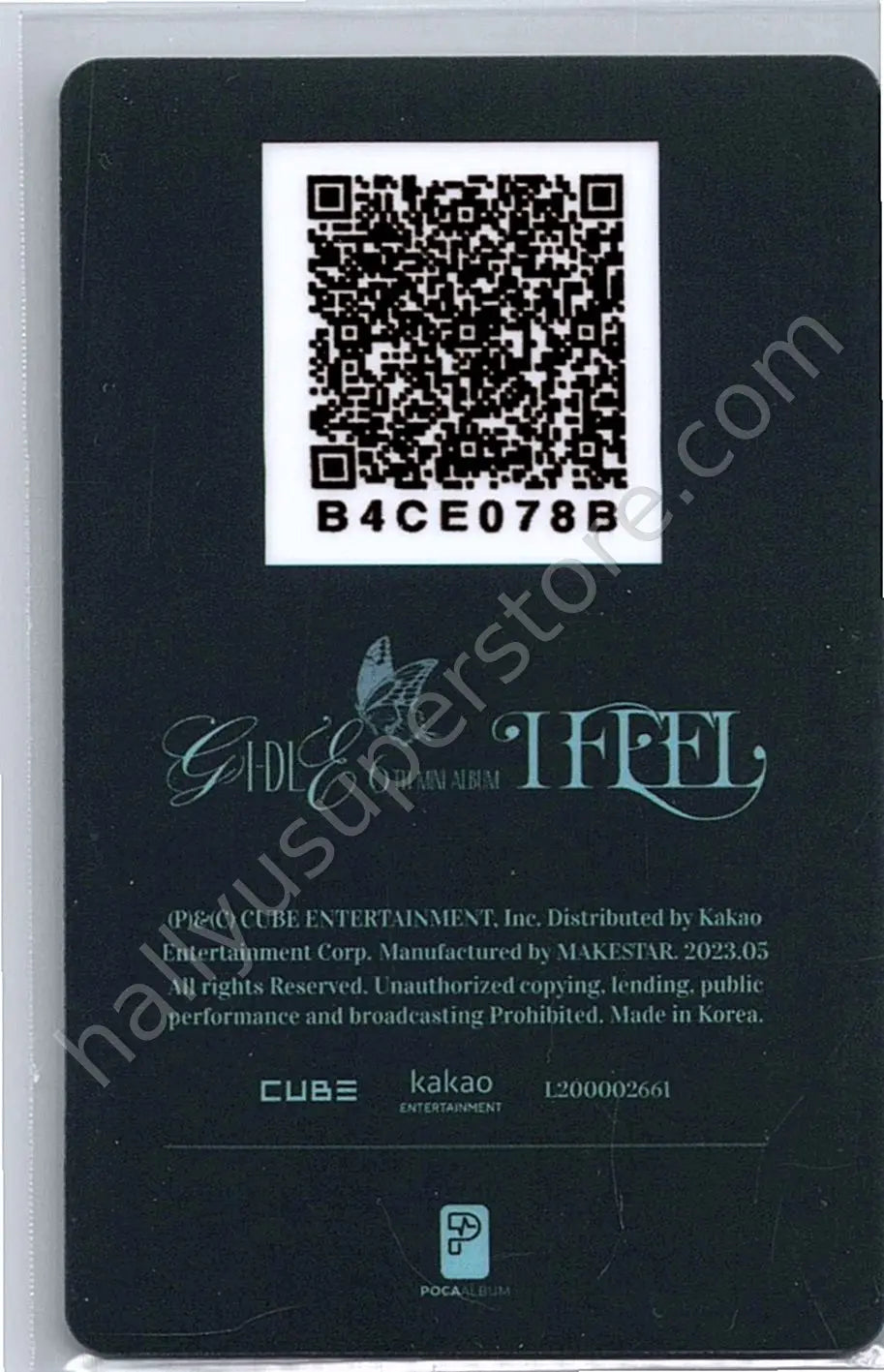 i-dle - Yuqi - I Feel butterfly version poca album pvc card qr card