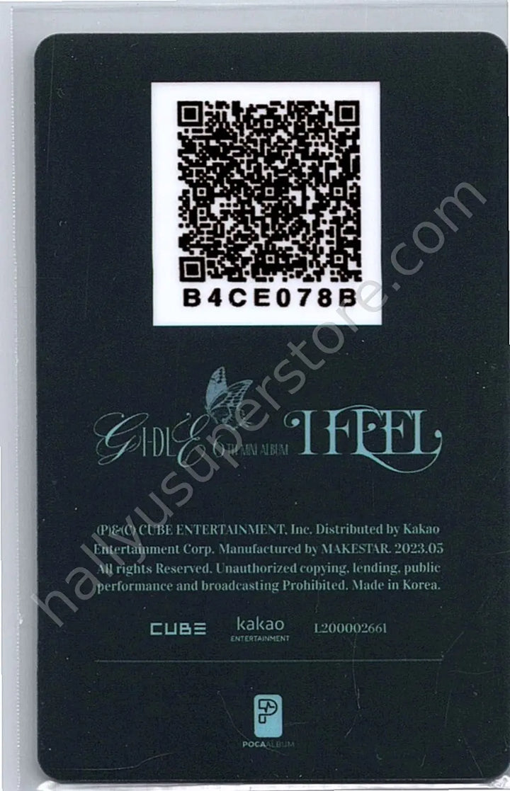 i-dle - Yuqi - I Feel butterfly version poca album pvc card qr card