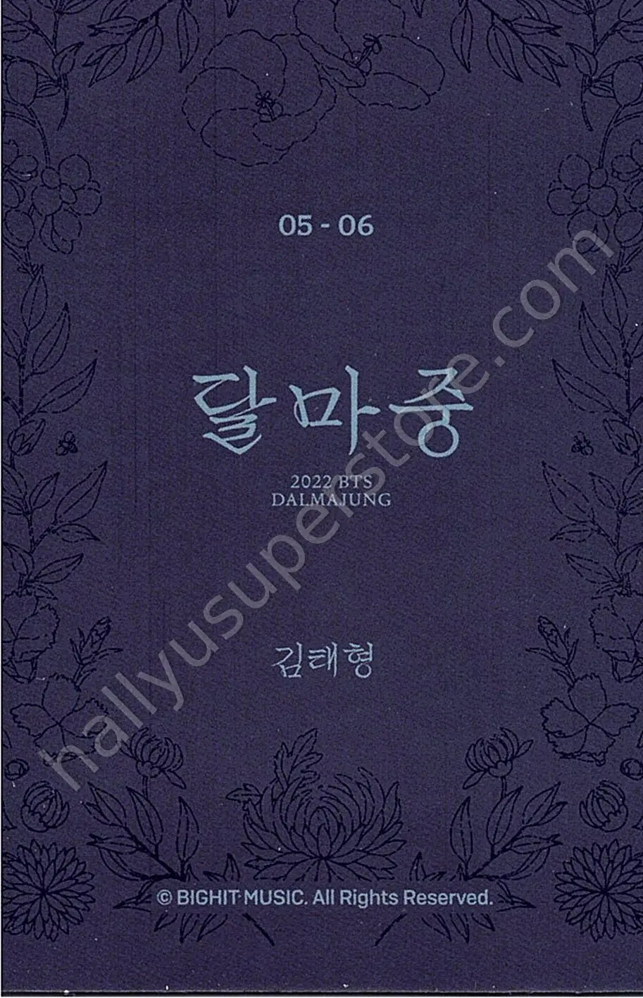BTS - V - Dalmajung 2022 5/6 mini photocard