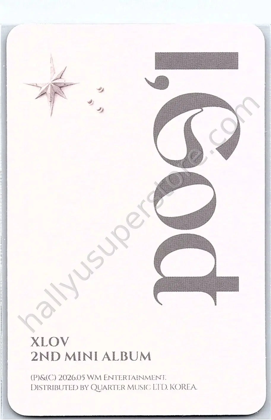 XLOV - Haru - UXLXVE album photocard O version