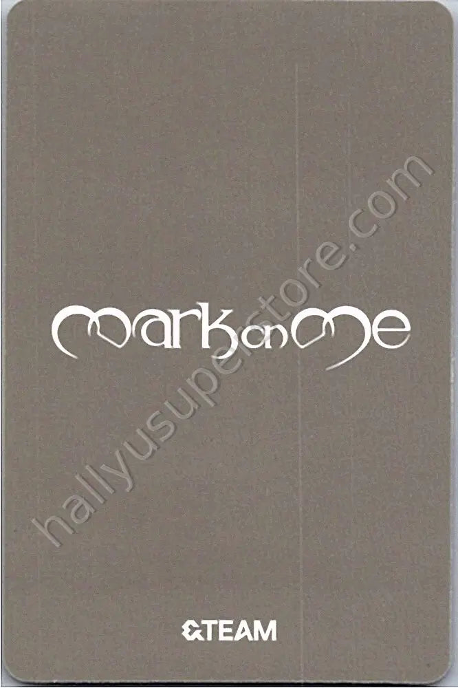 &amp;TEAM - Fuma - Mark on Me A version album photocard solo jacket version