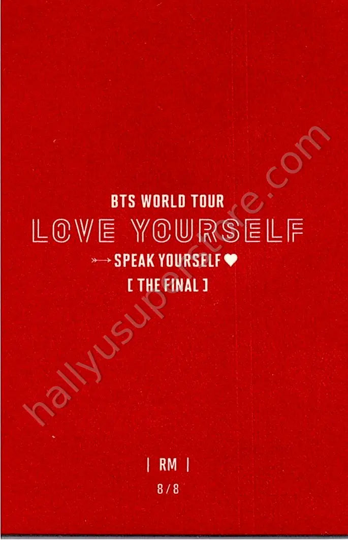 BTS - RM - LY: Speak Yourself Tour 8/8 mini photocard the final