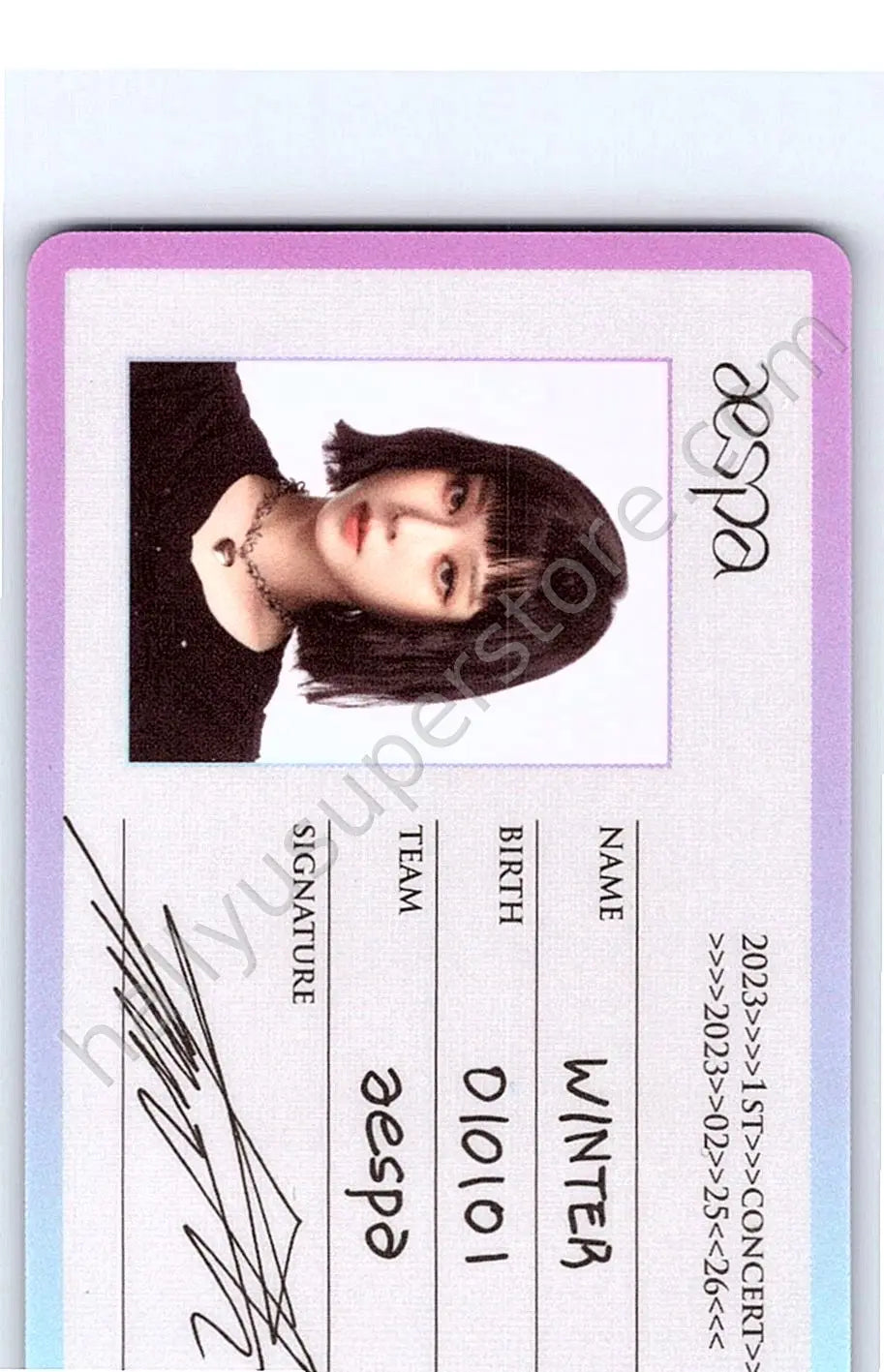 aespa - Winter - SYNK : HYPER LINE ID CARD