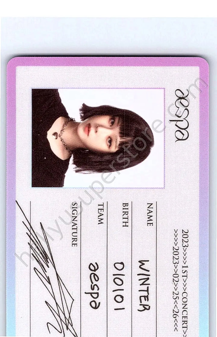 aespa - Winter - SYNK : HYPER LINE ID CARD