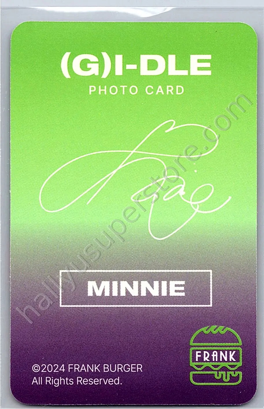 i-dle - Minnie - (G)I-DLE x Frank Burger brand collaboration photocard set round 1