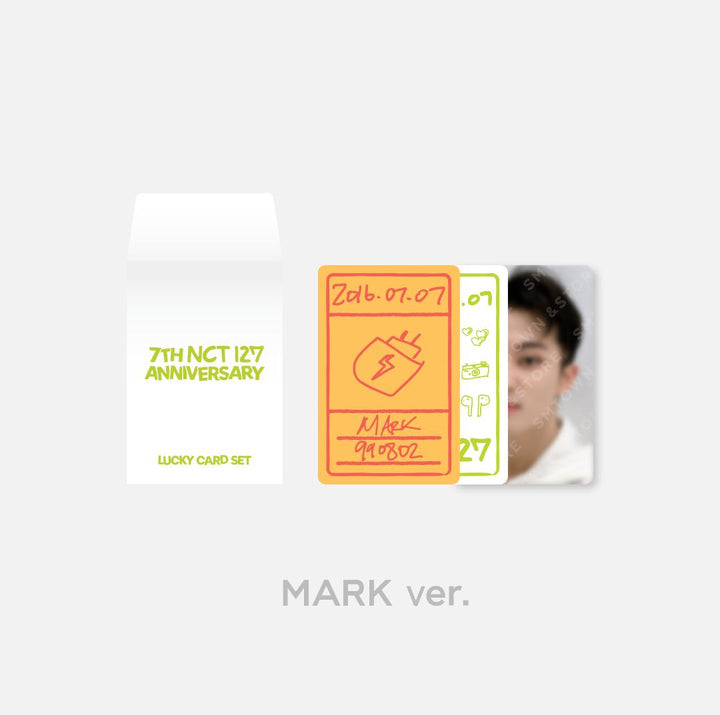 NCT 127 - "7th Anniversary Glow-In-The-Dark" Official Lucky Card Set - HALLYUSUPERSTORE