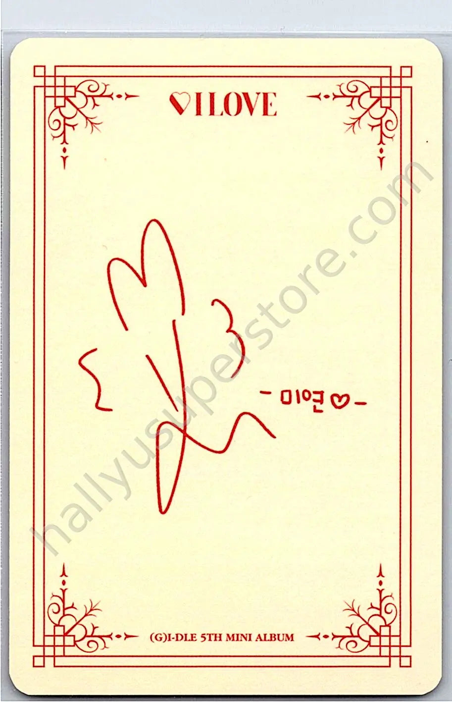i-dle - Miyeon - (G)I-DLE - Miyeon - I Love Album jewel case version album photocard