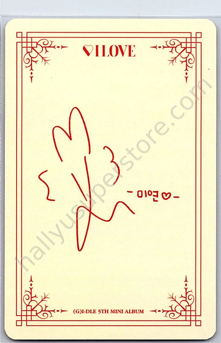 i-dle - Miyeon - (G)I-DLE - Miyeon - I Love Album jewel case version album photocard