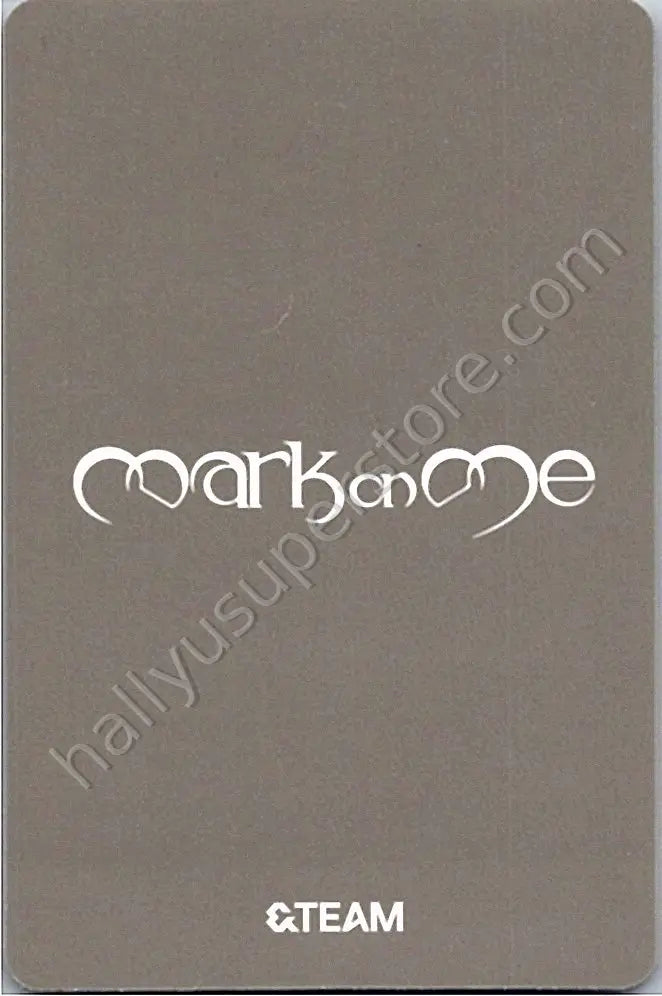 &amp;TEAM - Nicholas - Mark on Me A version album photocard solo jacket version