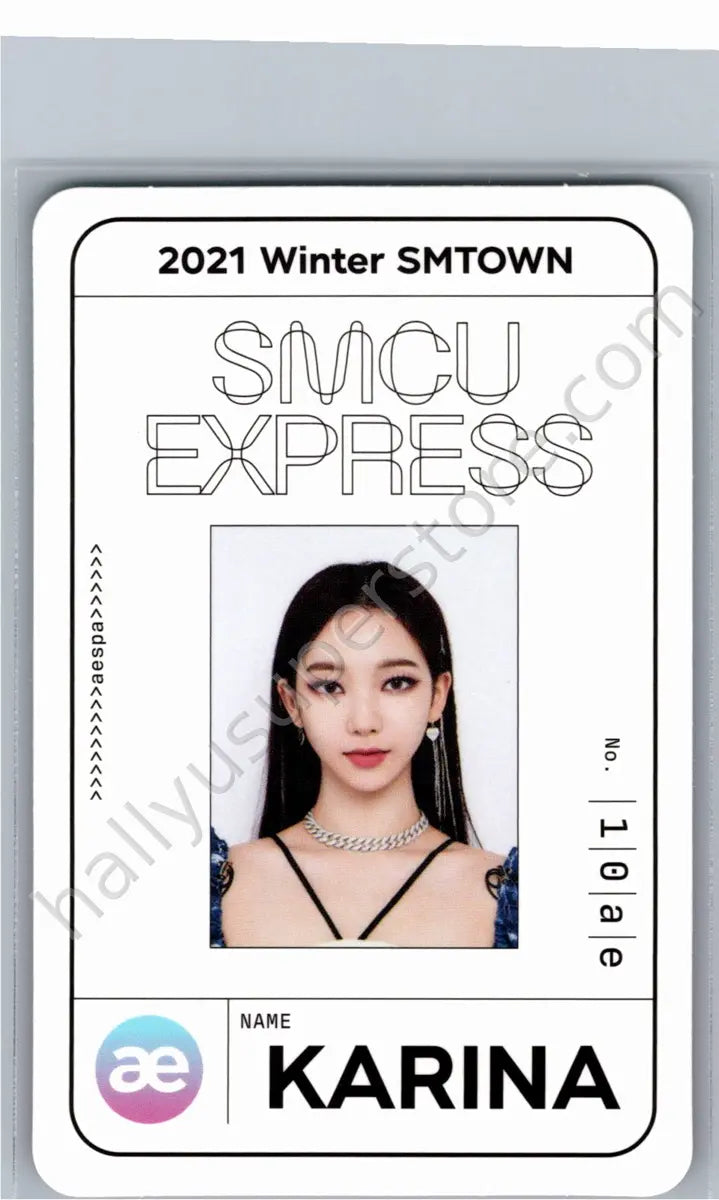 aespa - Karina - aespa - Karina - 2021 Winter SMTOWN: SMCU EXPRESS Album album photocard