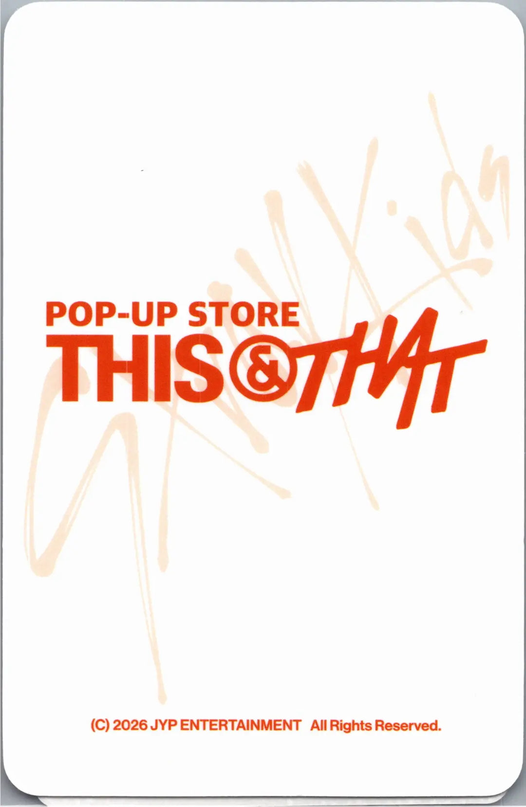 Stray Kids "THIS &amp; THAT" - Soundwave POP-UP Store Lucky Draw Event Photocard [26.08.10]