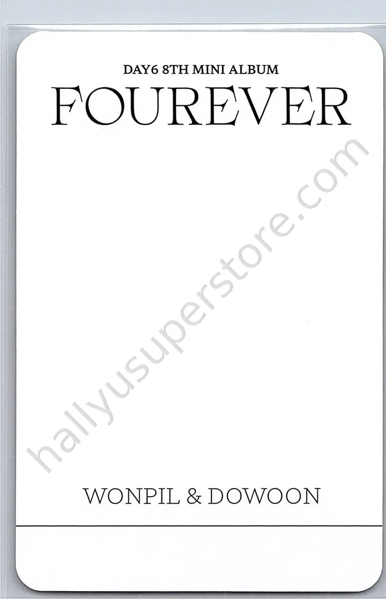 DAY6  - Dowoon - DAY6  - Dowoon  &amp; Wonpil - Fourever  Album album photocard standard version