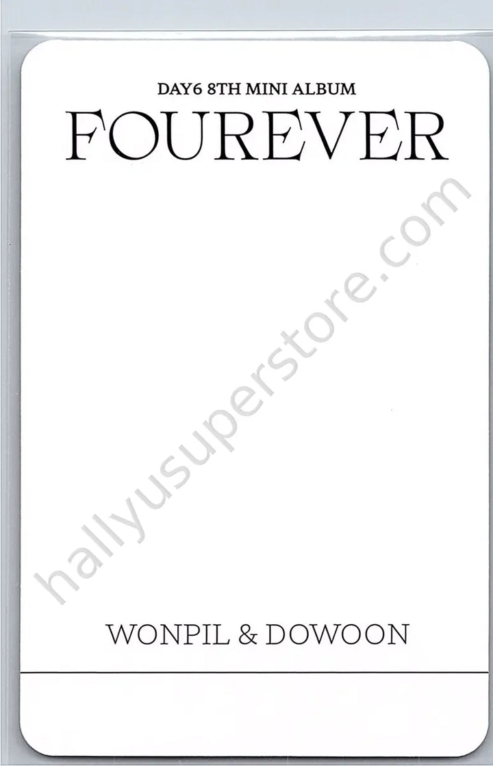DAY6  - Dowoon - DAY6  - Dowoon  &amp; Wonpil - Fourever  Album album photocard standard version