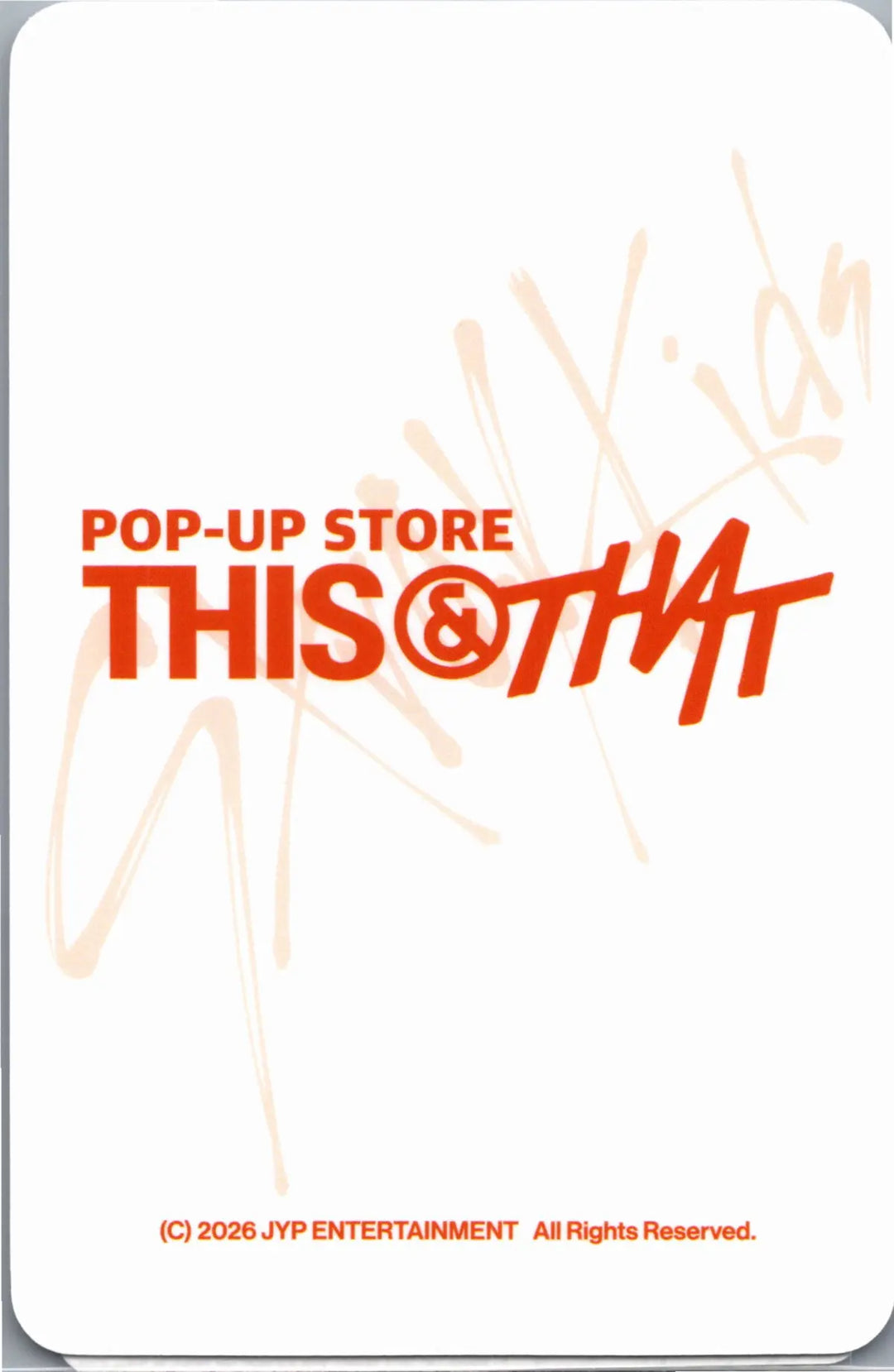 Stray Kids "THIS &amp; THAT" - Soundwave POP-UP Store Lucky Draw Event Photocard [26.08.10]