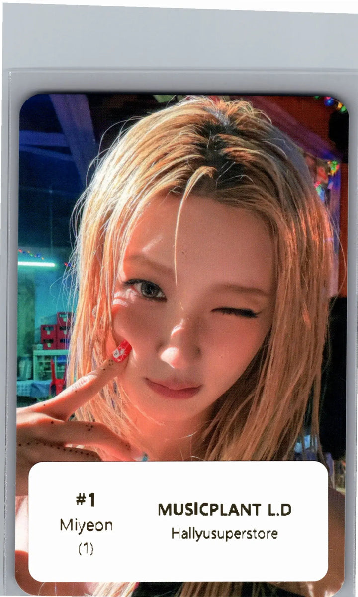 I-DLE "We made" - Music Plant Lucky Draw Event Photocard (Crow Ver.) [26.07.07]