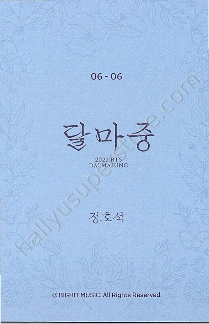 BTS - j-hope - Dalmajung 2022 6/6 mini photocard