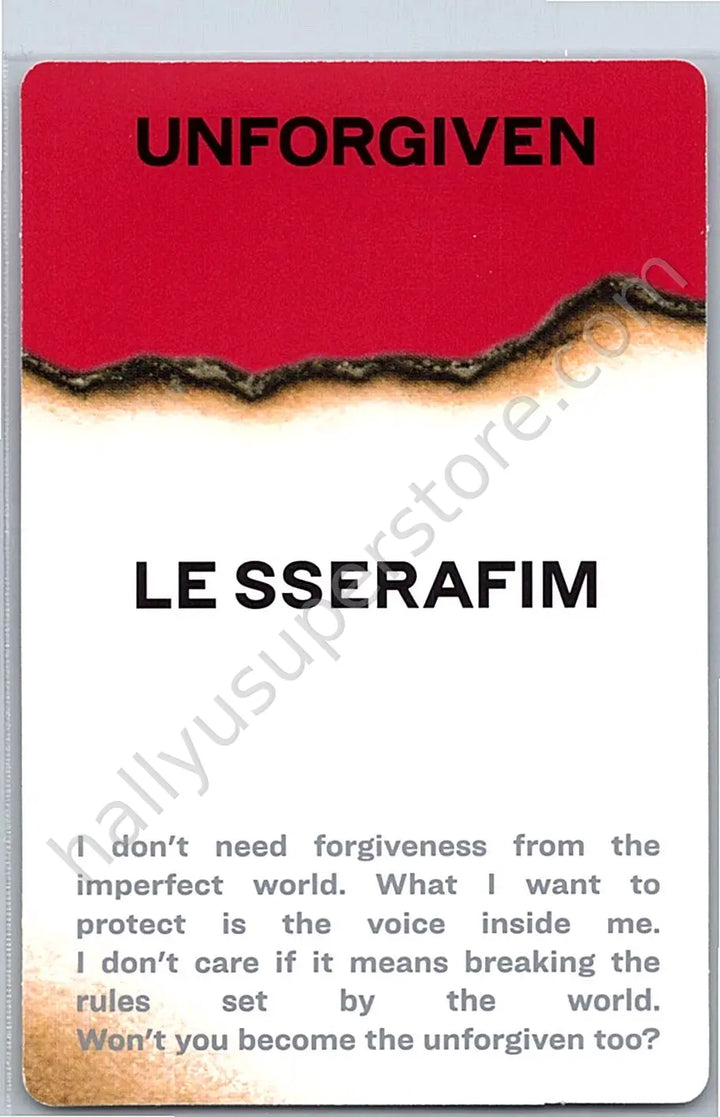 LE SSERAFIM - Hong Eunchae - UNFORGIVEN album photocard dusty amber version