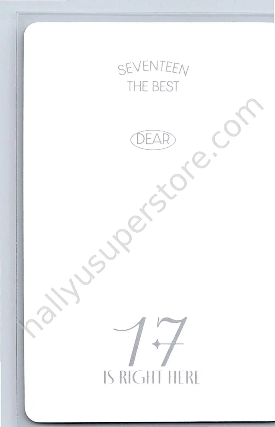 SEVENTEEN - Seungkwan - 17 IS RIGHT HERE carat version dear version photocard set