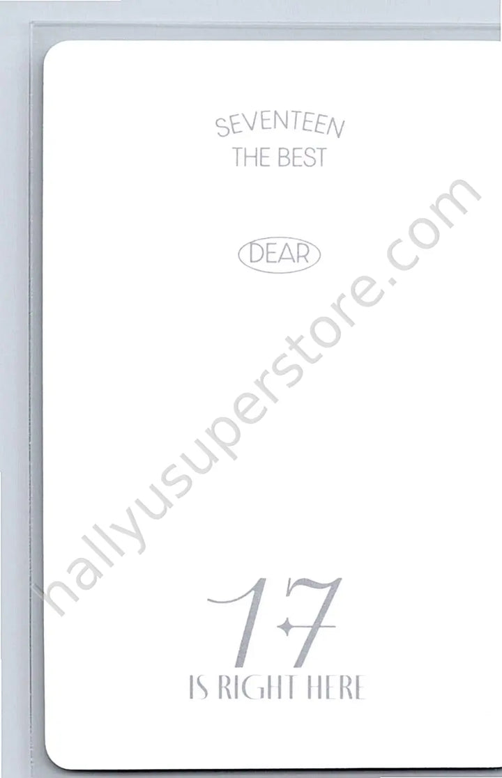 SEVENTEEN - Seungkwan - 17 IS RIGHT HERE carat version dear version photocard set