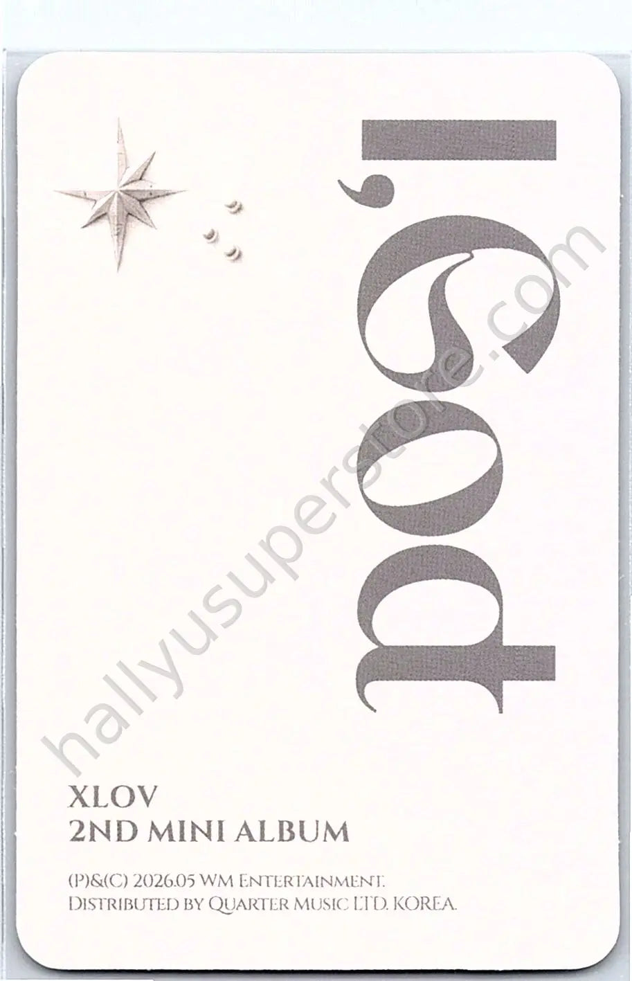 XLOV - Rui - I, God album photocard O version