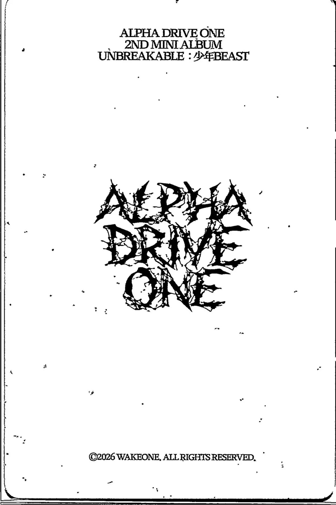ALPHA DRIVE ONE "UNBREAKABLE : 少年BEAST" - Official Photocard (POSTCARD Ver.) [26.08.26]
