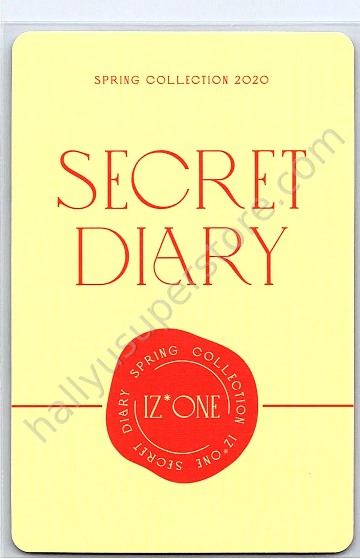 IZ*ONE - Minju - IZ*ONE - Minju - SPRING COLLECTION 2020 “SECRET DIARY” Other B version photocard set