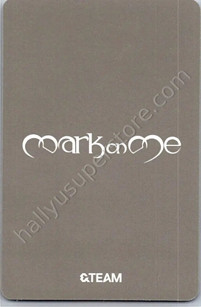 &amp;TEAM - Nicholas - Mark on Me A version album photocard solo jacket version