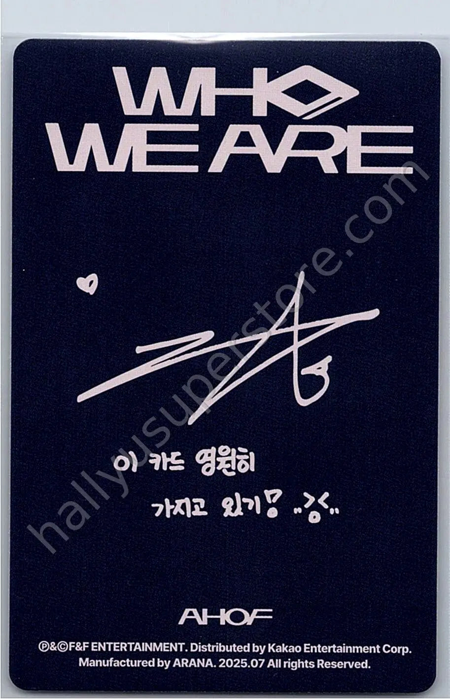 AHOF - Juwon - WHO WE ARE album photocard jewel case version