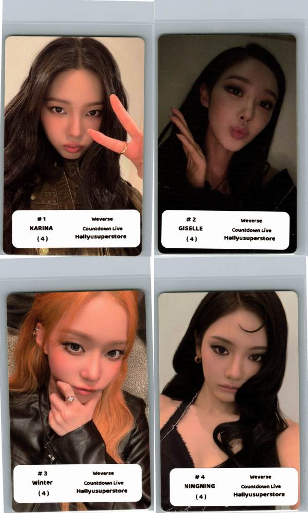 Aespa "LEMONADE" - Weverse Shop COUNTDOWNLIVE Event Photocard (ACID Ver.) [26.06.04]