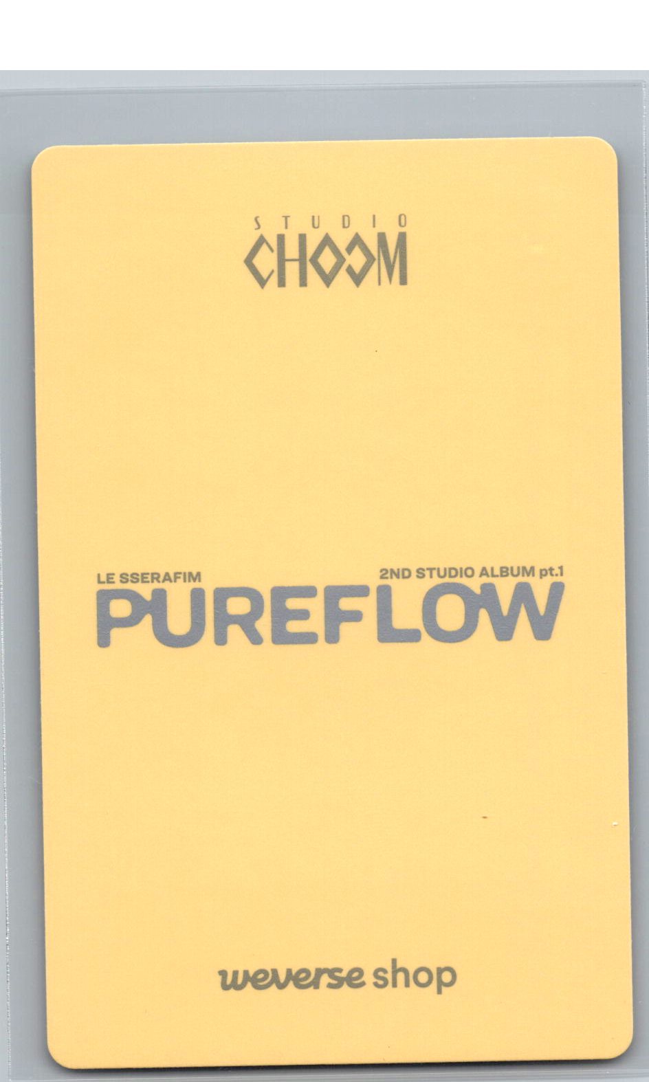 LE SSERAFIM "PUREFLOW" - Weverse Shop (Studio Choom) Event Photocard [26.06.08]