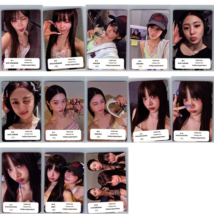 LE SSERAFIM "PUREFLOW" - Official Photocard (COMPACT Ver.) [26.06.08]